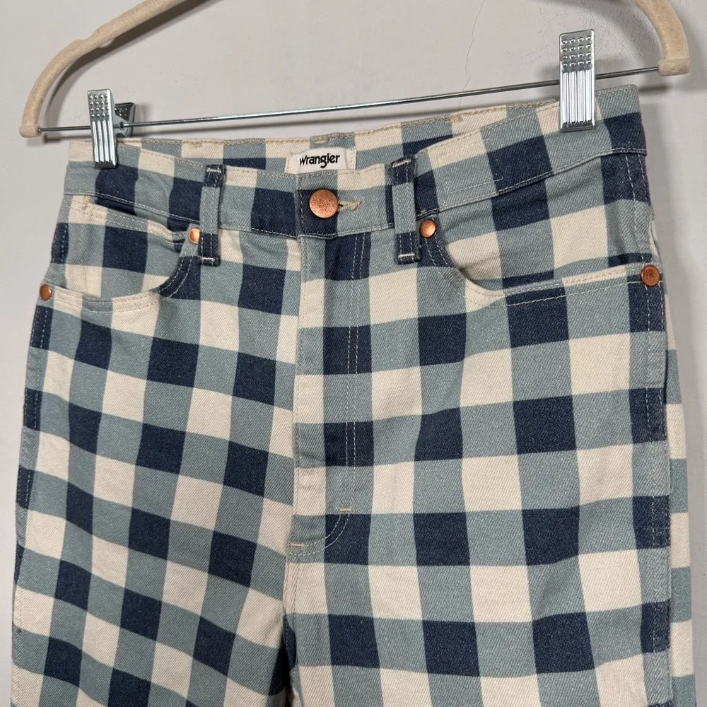 Wrangler Wrock 672 Gingham Cropped Jeans, Size 29, Great Condition! - Picture 5 of 15